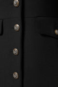 Dolce & Gabbana Black Wool Single Breasted Trench Coat Jacket