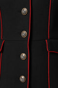 Dolce & Gabbana Black Wool Single Breasted Trench Coat Jacket