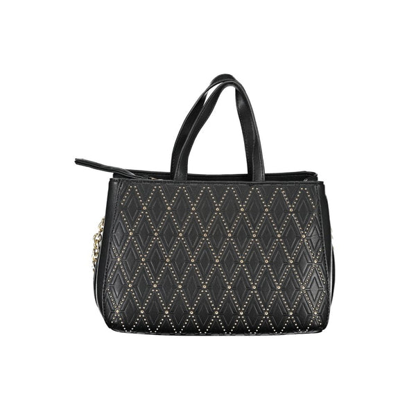 Mario Valentino Nero Poliuretano Donna Bag with Adjustable and Removable Strap