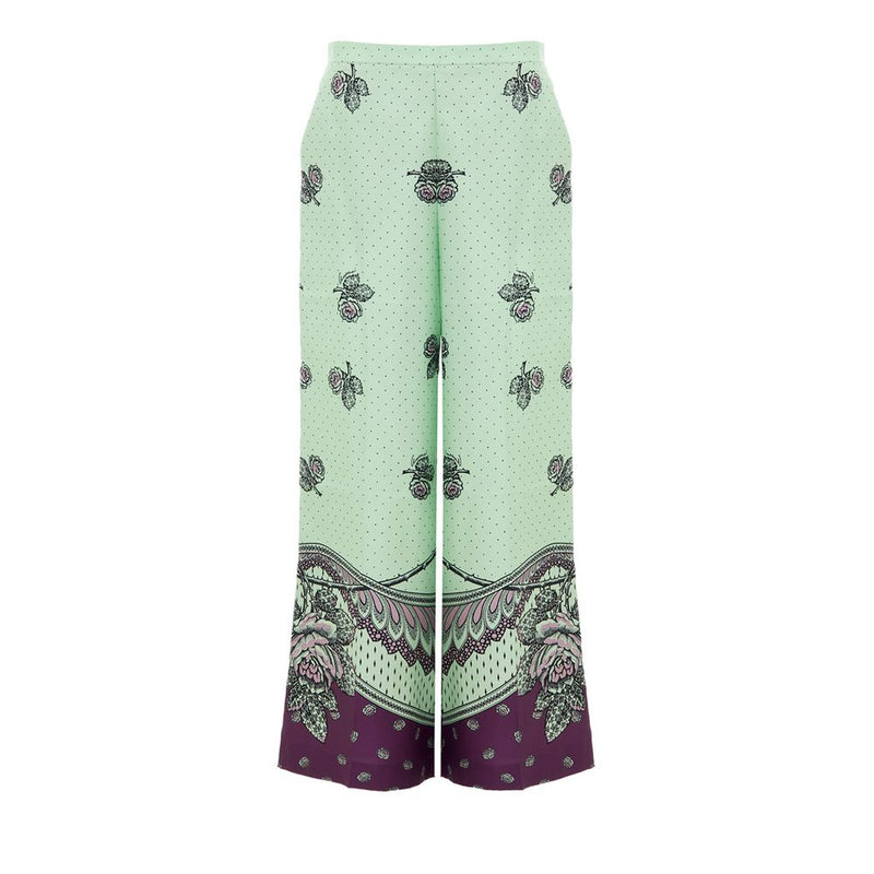 Gucci Green Silk Casual Pants