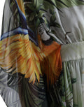 Dolce & Gabbana Multicolor Silk Jungle Print Women Maxi Dress