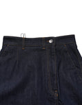 Dolce & Gabbana Dark Blue Cotton A-line Denim Midi Skirt