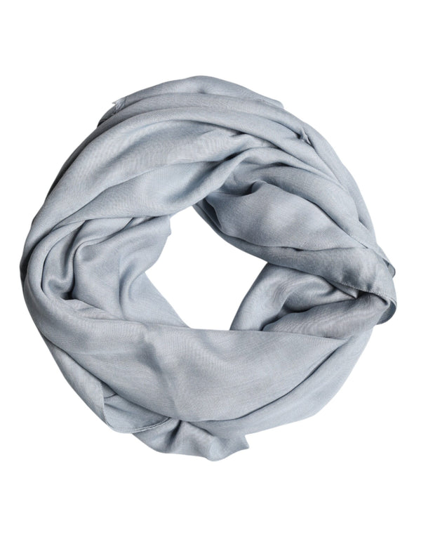 Dolce & Gabbana Light Blue Cashmere Knitted Shawl
