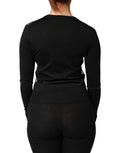 Dolce & Gabbana Black Sheer Button Down Cardigan Sweater