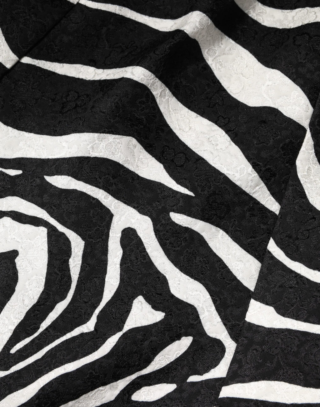 Dolce & Gabbana Black White Zebra Sleeveless A-line Dress
