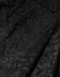 Dolce & Gabbana Black Floral Brocade High Waisted Trouser Pants